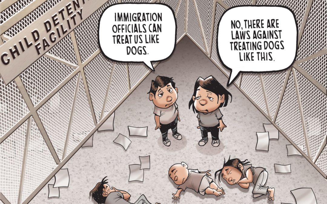 Treating migrant children worse than dogs: Today&apos;s Toon